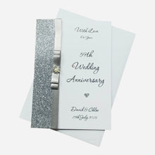 Load image into Gallery viewer, 59th Wedding Anniversary Card - Charity 59 Year Fifty Ninth Anniversary - 18 Colour Coice - Luxury Bow