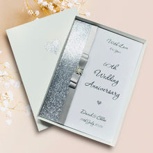 Load image into Gallery viewer, 60th Wedding Anniversary Card - Diamond 60 Year Sixtieth Anniversary - 18 Colour Coice - Luxury Bow