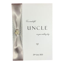 Load image into Gallery viewer, Wedding Day Card - Personalised Luxury Greeting Card For Uncle - WR 40