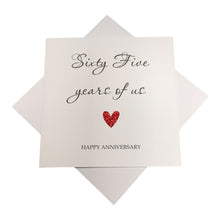 Load image into Gallery viewer, 65th Anniversary Card - Blue Sapphire 65 Years Greeting Card Personalised - Year Of Us
