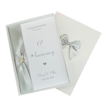 Load image into Gallery viewer, 6th Anniversary Card - Iron 6 Year Sixth Wedding Anniversary Luxury Greeting Card, Personalised