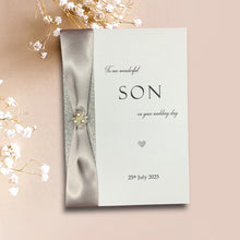 Load image into Gallery viewer, Wedding Day Card - Personalised Luxury Greeting Card For Son - WR 39