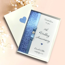Load image into Gallery viewer, 8th Anniversary Card - Bronze 8 Year Eight Wedding Anniversary - 18 Colour Coice - Luxury Bow