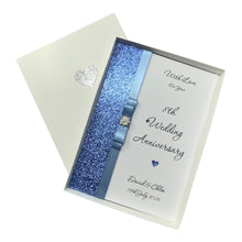 Load image into Gallery viewer, 8th Anniversary Card - Bronze 8 Year Eight Wedding Anniversary - 18 Colour Coice - Luxury Bow