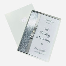 Load image into Gallery viewer, 9th Anniversary Card - Pottery 9 Year Ninth Wedding Anniversary - 18 Colour Coice - Luxury Bow