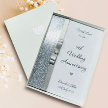 Load image into Gallery viewer, 9th Anniversary Card - Pottery 9 Year Ninth Wedding Anniversary - 18 Colour Coice - Luxury Bow