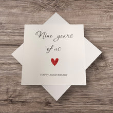Load image into Gallery viewer, 9th Anniversary Card - Pottery 9 Years Greeting Card Personalised - Year Of Us