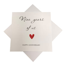 Load image into Gallery viewer, 9th Anniversary Card - Pottery 9 Years Greeting Card Personalised - Year Of Us