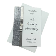Load image into Gallery viewer, 9th Anniversary Card - Pottery 9 Year Ninth Wedding Anniversary - 18 Colour Coice - Luxury Bow