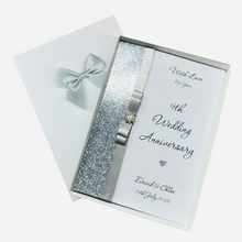 Load image into Gallery viewer, 9th Anniversary Card - Pottery 9 Year Ninth Wedding Anniversary - 18 Colour Coice - Luxury Bow