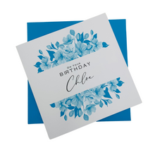 Load image into Gallery viewer, On Your Birthday Card - Personalised Luxury Greeting Card - Peony