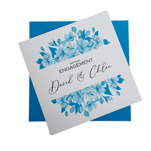 Load image into Gallery viewer, Engagement Card - Bride & Groom Luxury Greeting Personalised - Iris