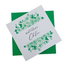 Load image into Gallery viewer, On Your Birthday Card - Personalised Luxury Greeting Card - Peony