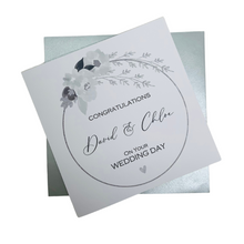 Load image into Gallery viewer, Wedding Day Card - Bride & Groom Luxury Greeting Personalised - Lily