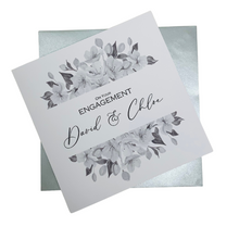 Load image into Gallery viewer, Engagement Card - Bride & Groom Luxury Greeting Personalised - Iris
