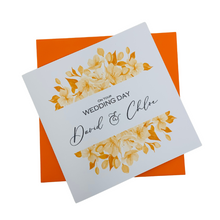 Load image into Gallery viewer, Wedding Day Card - Bride & Groom Luxury Greeting Personalised - Rose