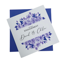 Load image into Gallery viewer, Engagement Card - Bride & Groom Luxury Greeting Personalised - Iris