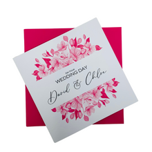Load image into Gallery viewer, Wedding Day Card - Bride & Groom Luxury Greeting Personalised - Rose