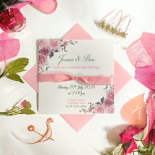 Load image into Gallery viewer, Wedding Day Invitation Card - Coloured Envelope (WD10)