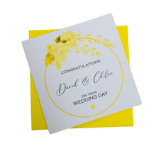 Load image into Gallery viewer, Wedding Day Card - Bride & Groom Luxury Greeting Personalised - Lily