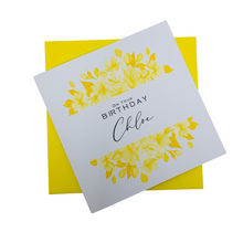 Load image into Gallery viewer, On Your Birthday Card - Personalised Luxury Greeting Card - Peony