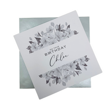 Load image into Gallery viewer, On Your Birthday Card - Personalised Luxury Greeting Card - Peony