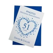 Load image into Gallery viewer, 51st Wedding Anniversary Card - Photo Camera 51 Year Fifty First Anniversary Luxury Greeting Personalised -