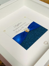 Load image into Gallery viewer, 45th Sapphire 45 Years Wedding Anniversary Ribbon Frame - Pebble