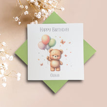 Load image into Gallery viewer, Birthday Card - Personalised Greeting Card - Balloons