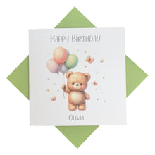 Load image into Gallery viewer, Birthday Card - Personalised Greeting Card - Balloons