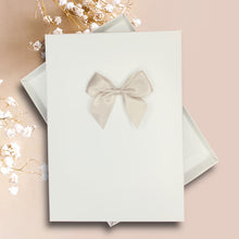 Load image into Gallery viewer, 27th Wedding Anniversary Card - Sculpture 27 Year Twenty Seventh Anniversary - 18 Colour Coice - Luxury Bow