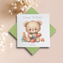 Load image into Gallery viewer, Birthday Card - Personalised Greeting Card - Bricks