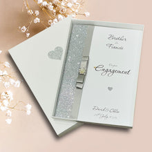 Load image into Gallery viewer, Brother & Fiancée Engagement Card - Luxury Greeting Card Personalised - Colour Choice - LB78