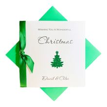 Load image into Gallery viewer, Christmas Tree Card - Luxury Greeting Card Personalised