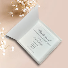 Load image into Gallery viewer, Wedding Day Invite Invitation Card - Handmade Personalised - 16 Colour Choice - Envelope or Gift Box - Bride & Groom - Choose Pack Quantity (D6)