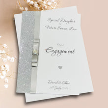 Load image into Gallery viewer, Daughter & Future Son-in-law Engagement Card - Luxury Greeting Card Personalised - Colour Choice - LB80