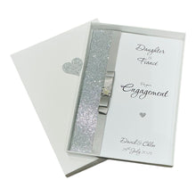 Load image into Gallery viewer, Daughter & Fiancé Engagement Card - Luxury Greeting Card Personalised - Colour Choice - LB79