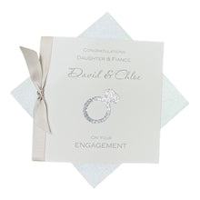 Load image into Gallery viewer, Daughter & Fiancé Engagement Card - Luxury Greeting Card Personalised - Engagement Ring Daughter & Fiancé