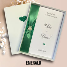 Load image into Gallery viewer, Wedding Day Invite Invitation Card - Bride & Groom - Envelope or Gift Box - 20 Colour Choice - Choose Pack Quantity