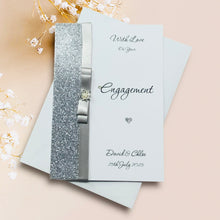 Load image into Gallery viewer, Engagement Card  - Luxury Greeting Card Personalised - Bow - 18 Colours