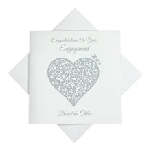 Load image into Gallery viewer, Congratulations On Your Engagement Personalised Card - Vintage Heart
