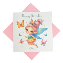 Load image into Gallery viewer, Birthday Card - Personalised Greeting Card - Fairy 1