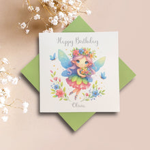 Load image into Gallery viewer, Birthday Card - Personalised Greeting Card - Fairy 3