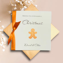 Load image into Gallery viewer, Gingerbread Man Christmas Card - Luxury Greeting Card Personalised