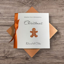 Load image into Gallery viewer, Gingerbread Man Christmas Card - Luxury Greeting Card Personalised