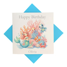 Load image into Gallery viewer, Birthday Card - Personalised Greeting Card - Girl Under The Sea