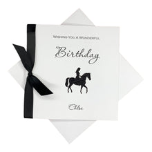Load image into Gallery viewer, Glitter Horse Rider Birthday Card