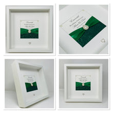 Load image into Gallery viewer, 55th Emerald 55 Years Wedding Anniversary Ribbon Frame - Pebble