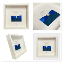 Load image into Gallery viewer, 45th Sapphire 45 Years Wedding Anniversary Ribbon Frame - Pebble