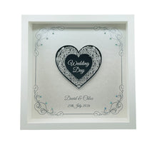 Load image into Gallery viewer, Wedding Day Frame - Intricate Mirror Heart